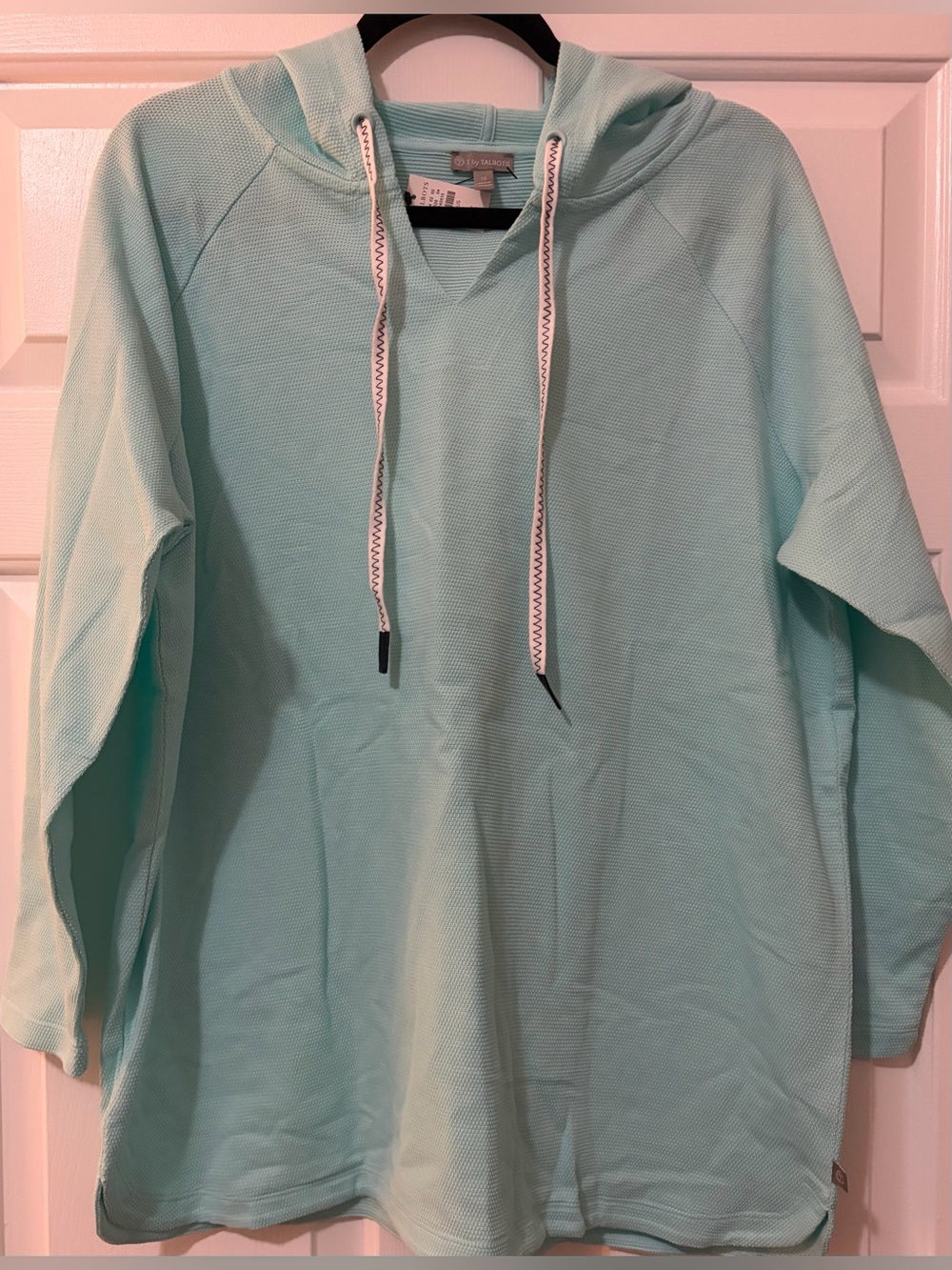 NWT T by Talbots Plus Size Waffle Knit Pullover Hoodie Sweatshirt